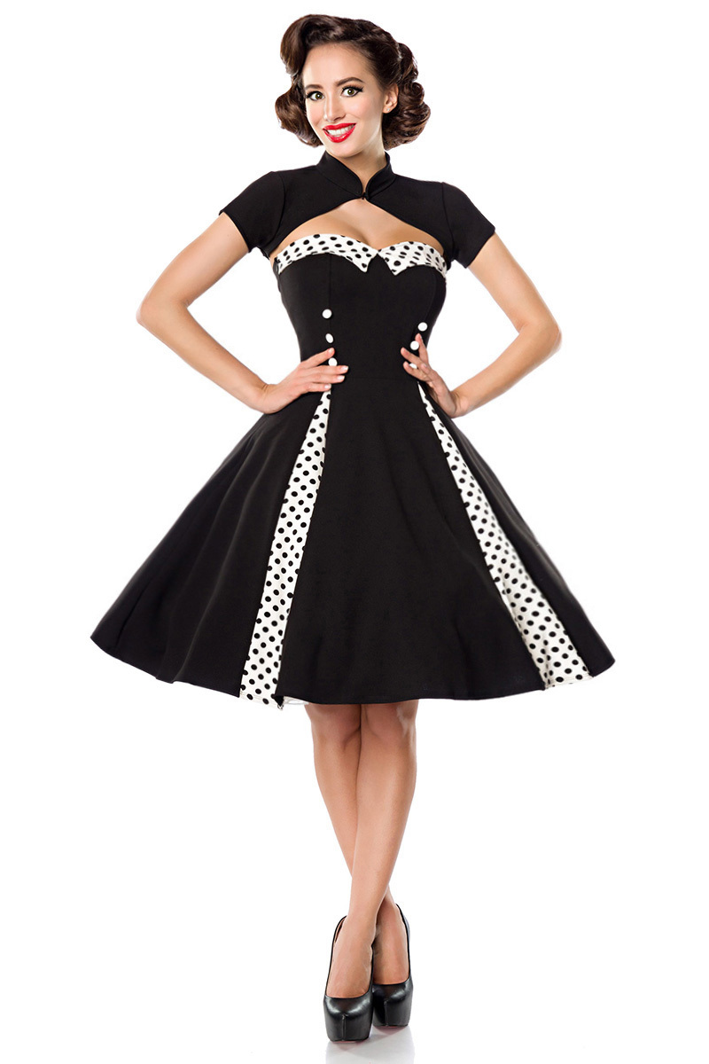 reptielen Word gek Eik 50'S Rockabilly vintage jurk, polkadot vintage jurken, vintage kleding