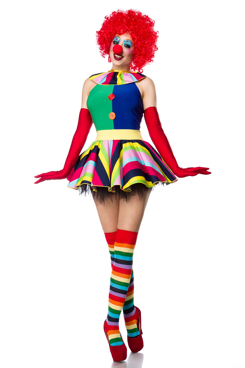 beloning schuif Overleving Dames clown kostuum set, sexy kostuums, carnavalskleding, feestkleding