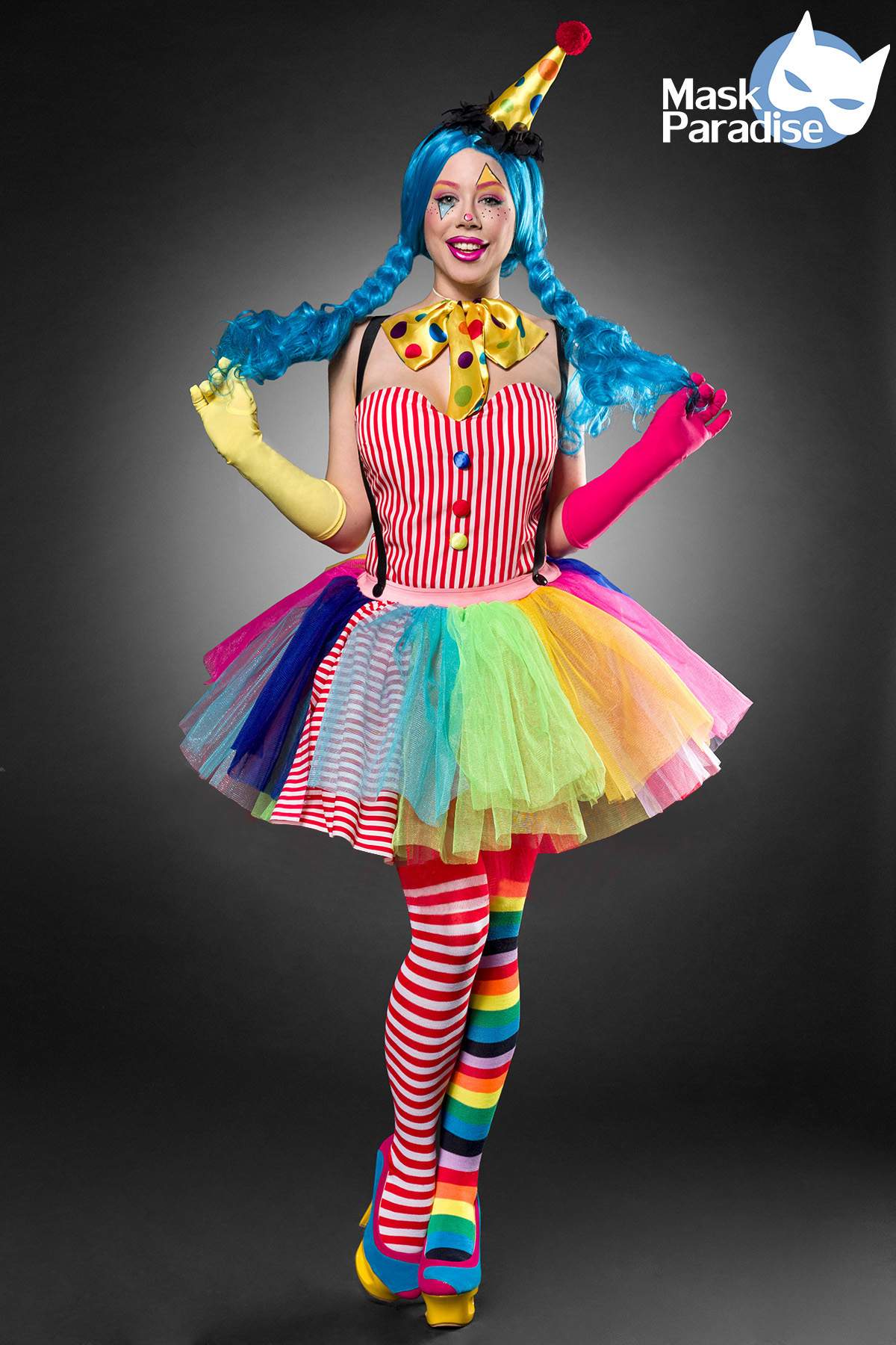 heel fijn Federaal Carrière Speels clownmeisje kostuum, dames clown kostuum, sexy kostuums