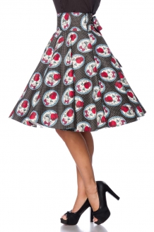 50's hoge taille swing rok kitten