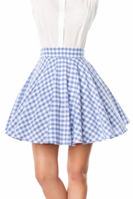 Retro skater swing rok blauw