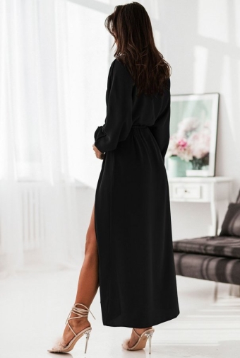 Maxi kimono jurk met overslag black