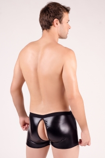 Sexy  shiny wetlook boxershorts zwart