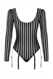 Petite Noir gestreepte tule bodysuit