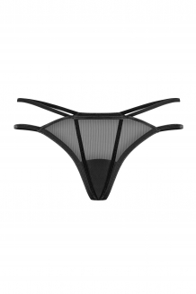 Petite Noir transparante string met dubbele banden