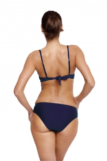 Sexy fluweel beugel push-up bikini met ruches in navy