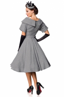 Vintage houndstooth swing jurk