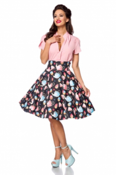 50's hoge taille swing rok Teacup